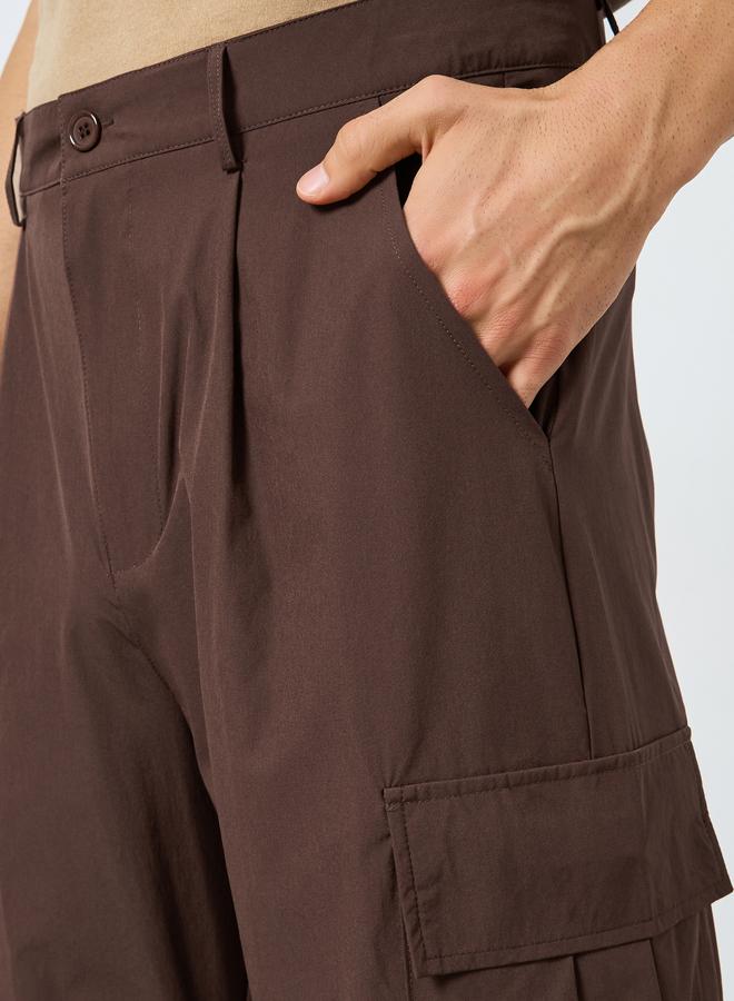 ستايلي بنطلون كارجو واسع مستقيم للرجال بتصميم ستريت وير - Image 3